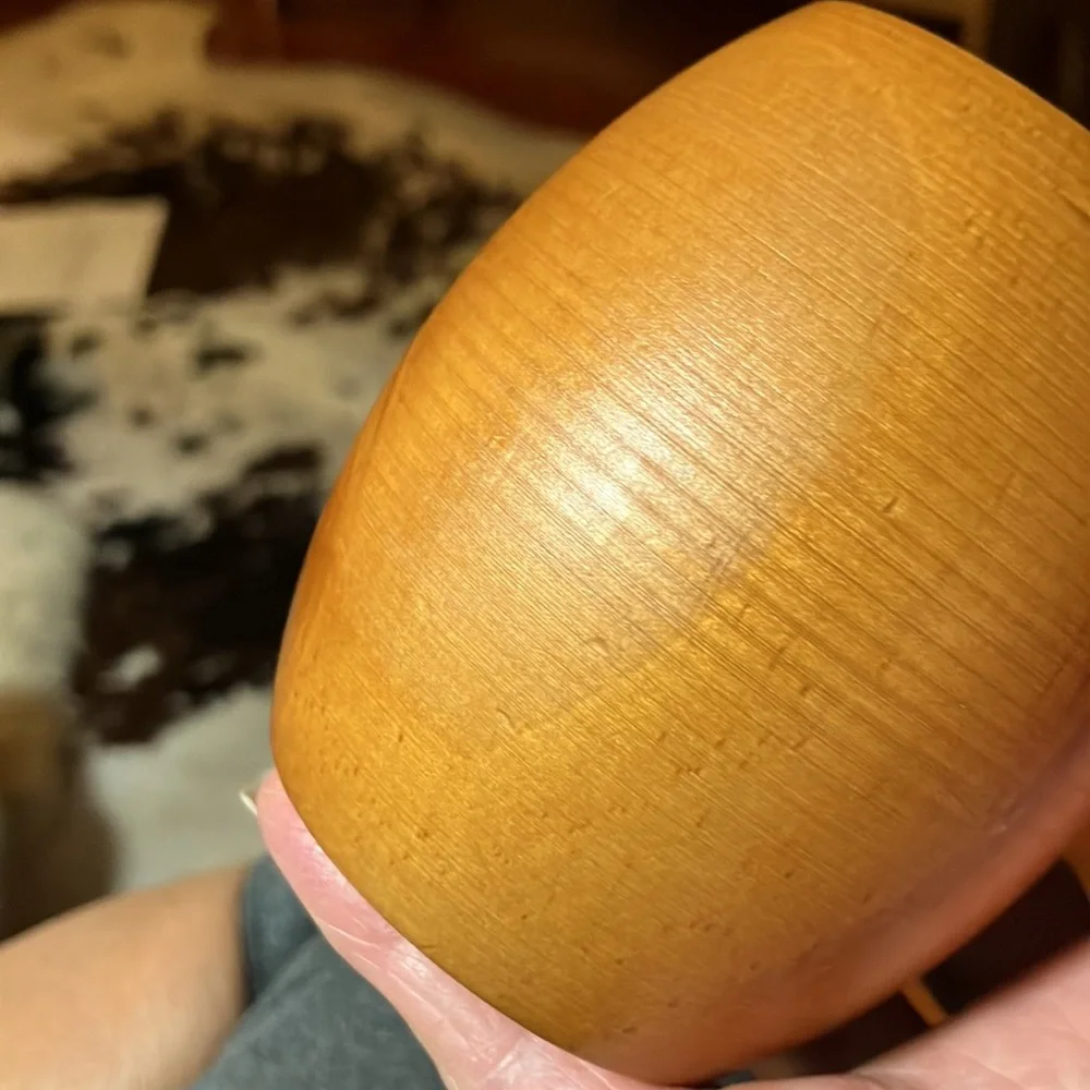 2/$30 Vintage Mini Hand Turned Wooden Vase Air Plant Holder